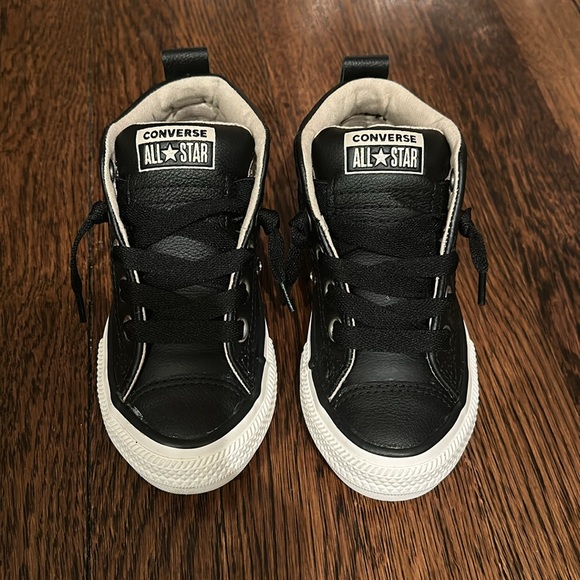 Converse Black Chuck Taylor All Star Mid Sneaker, size 11 - Picture 2 of 4